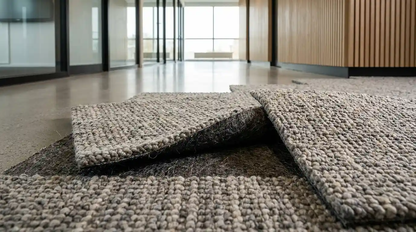Karpet tile lantai kantor tebal untuk meredam suara langkah kaki