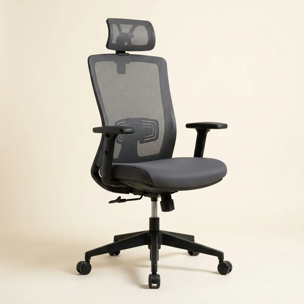 Kursi kantor ergonomis sandaran mesh breathable adjustable untuk staff instansi